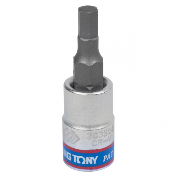 Насадка (бита) торцевая 1/4", Hex, 4 мм, L = 37 мм KING TONY 203504