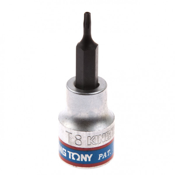 Насадка (бита) торцевая 3/8", Torx, T8, L = 50 мм, с отверстием KING TONY 302708