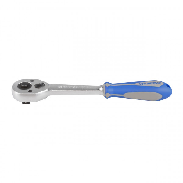 Трещотка 1/2", 262 мм, 32 зубца, флажковая с кнопкой KING TONY 4771-10GR