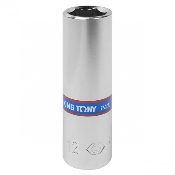 Головка торцевая глубокая шестигранная 1/4", 12 мм KING TONY 223512M
