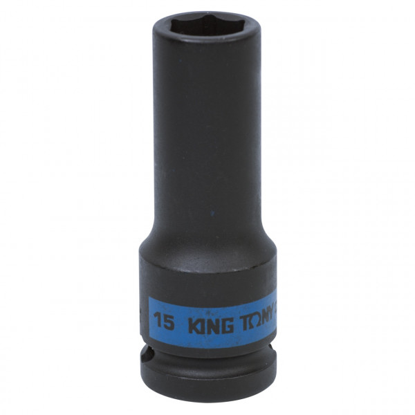 Головка торцевая ударная глубокая шестигранная 1/2", 15 мм KING TONY 443515M